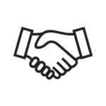 two hands shaking icon